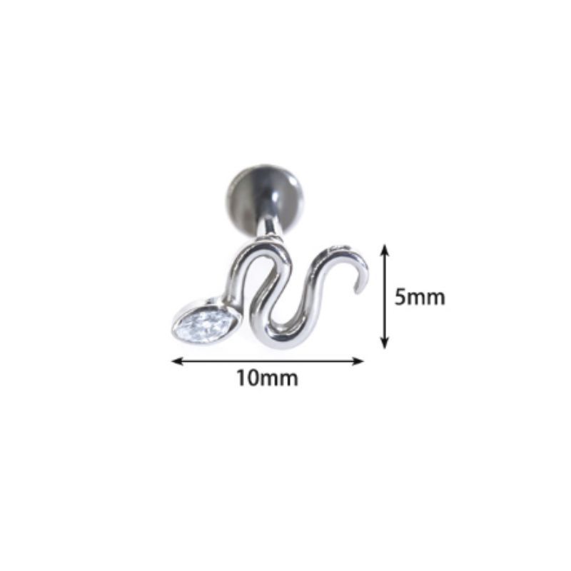 Snake Titanium - 1.2*6mm (เหมาะสําหรับผิวแพ้ง่าย)