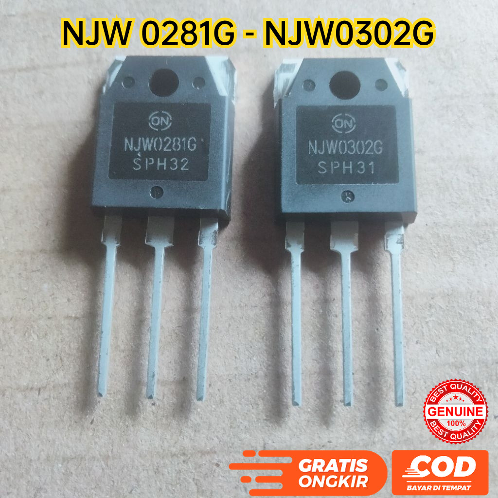 TRANSISTOR NJW0281G NJW0302G NJW 0281 0302 G บนต้นฉบับ