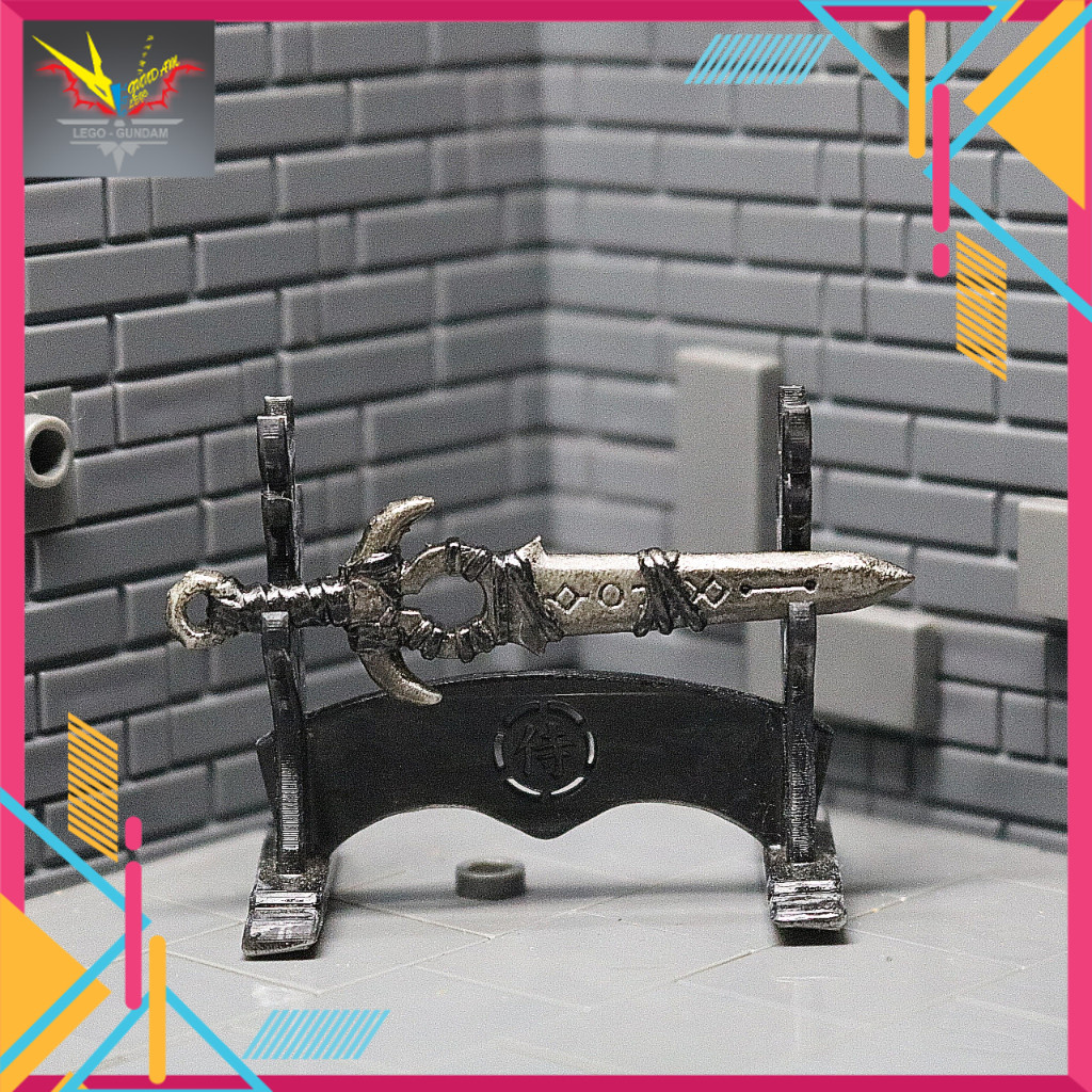 N158 อุปกรณ์เสริมที่กําหนดเอง Lego Sword Wolf Warhammer