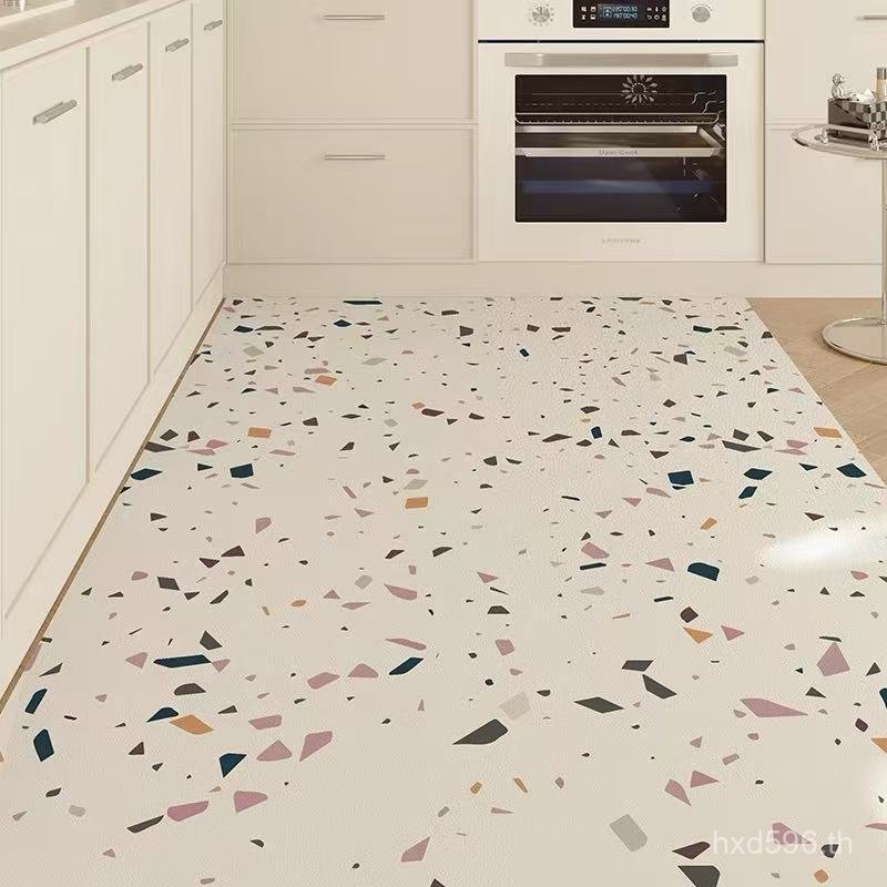 พรมปูพื้นกันลื่นกันน้ําเช็ดได้ห้องครัวสกปรกทนหนังฟุตเสื่อพรมหนาล้างฟรีข้ามพรมแดน - รูปที่ 7