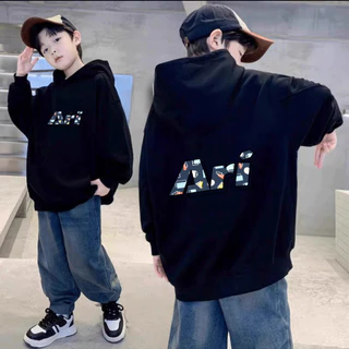 🍂【boxy hoodie】 ร้อยชุด Hoodies Ari Jersey Graphic Casual Cotton เสื้อฮูด kids Hoodie Y2k มีทั้งชายและหญิง 120-150CM