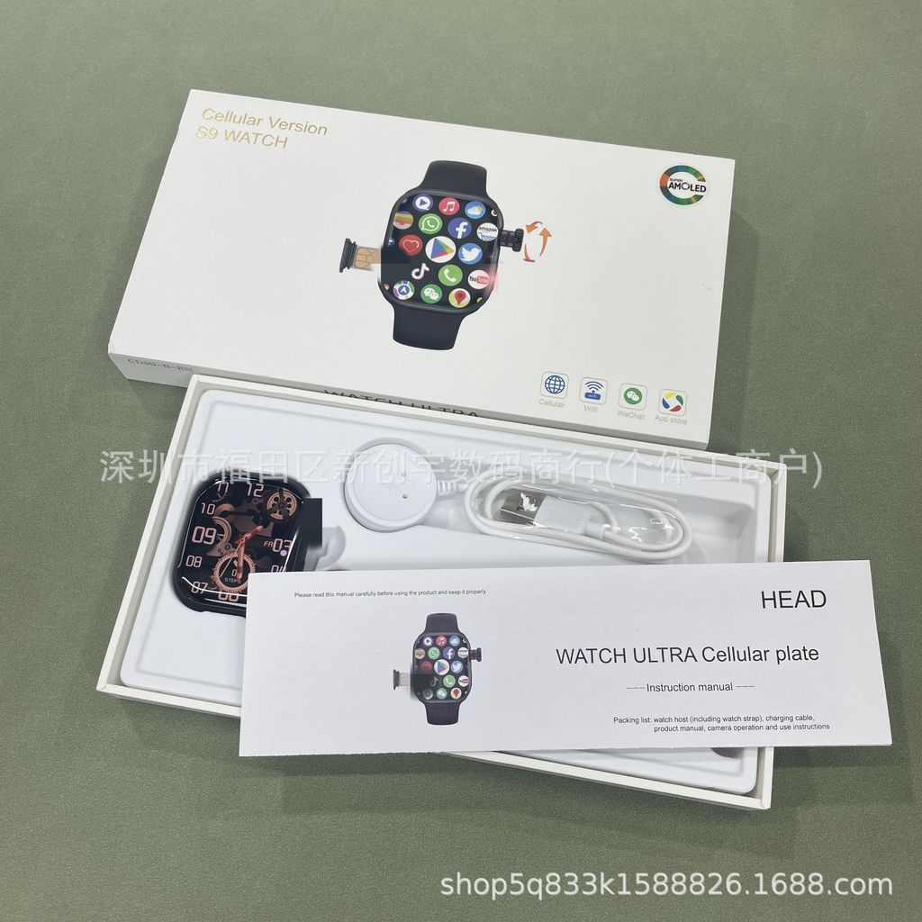 Cross-Border ขายร้อน S9 สมาร์ทวอทช์ WiFi4G รุ่นการ์ดแทรกได้รังผึ้งพร้อมนาฬิกากล้อง CD99 รุ่นภาษาต่าง