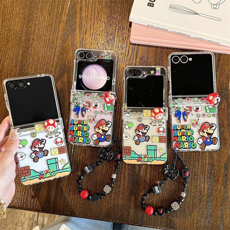 เคส z flip 5 flip 5 samsung เคสโทรศัพท์แบบพับได้สไตล์ใหม่การ์ตูน Ins เหมาะสําหรับ Samsung zflip456 ร