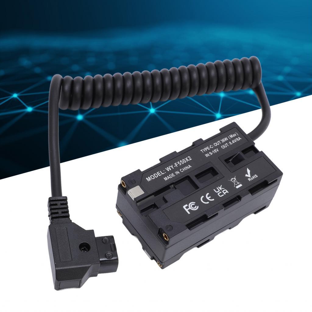 Dummy แบตเตอรี่ Coiled Power Adapter D TAP To NP F สองด้านอะแดปเตอร์ ABS Plug and Play ปลอดภัยสำหรับ