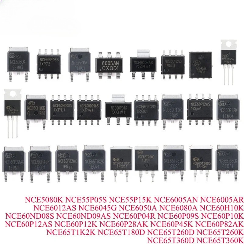 5 ชิ้น NCE5080K NCE55P05S NCE55P15K NCE6005AN NCE6005AR NCE6012AS NCE6045G NCE6050A NCE6080A NCE6080