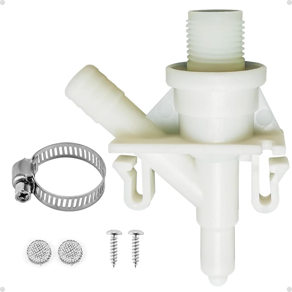 Funmit RV Toilet Water Valve Kit Replaces 385311641 Compatible with Dometic Pedal flush Toilets 300 