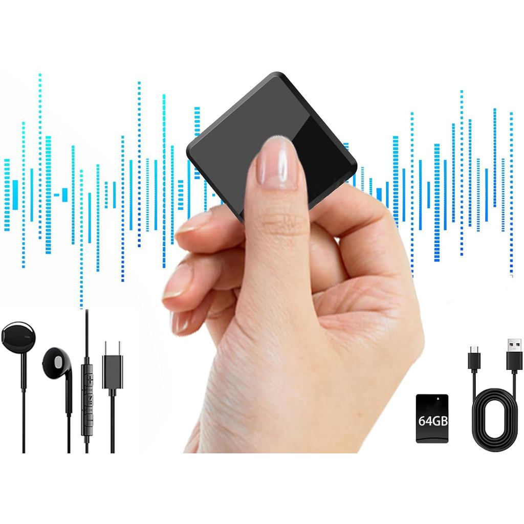 Voice Recorder - 64GB Listening Devices - Clear Audio Quality, Mini Small Recording Devices, Audio R