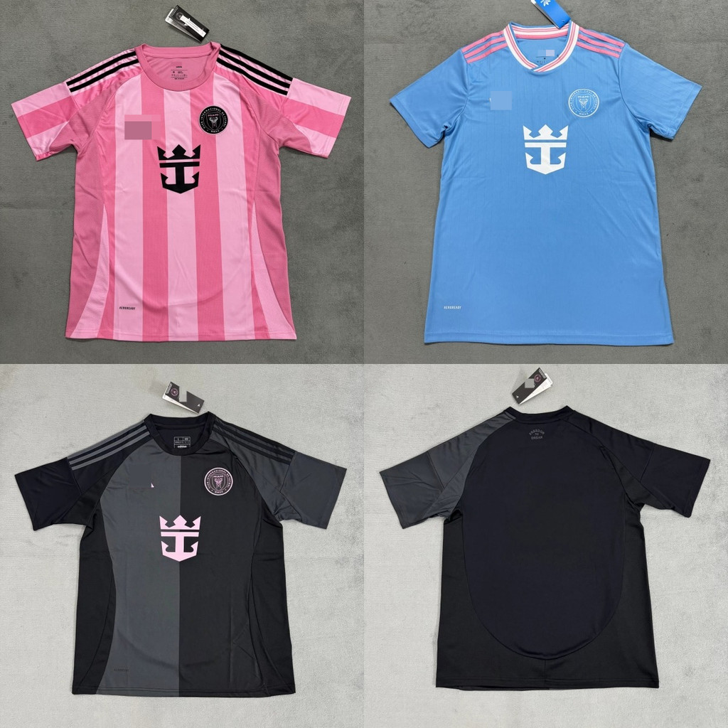 เสื้อทีม Inter Miami Fan Edition แบบสามกีฬาแขนสั้น ไซส์ S-4XL