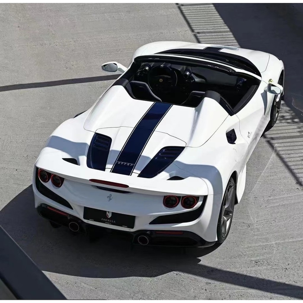 Ferrari f8spider Convertible เครื่องยนต์ Hood ด้านหลังส่วนบุคคลดัดแปลงสติกเกอร์ 488 f12 สีแถบตกแต่ง 