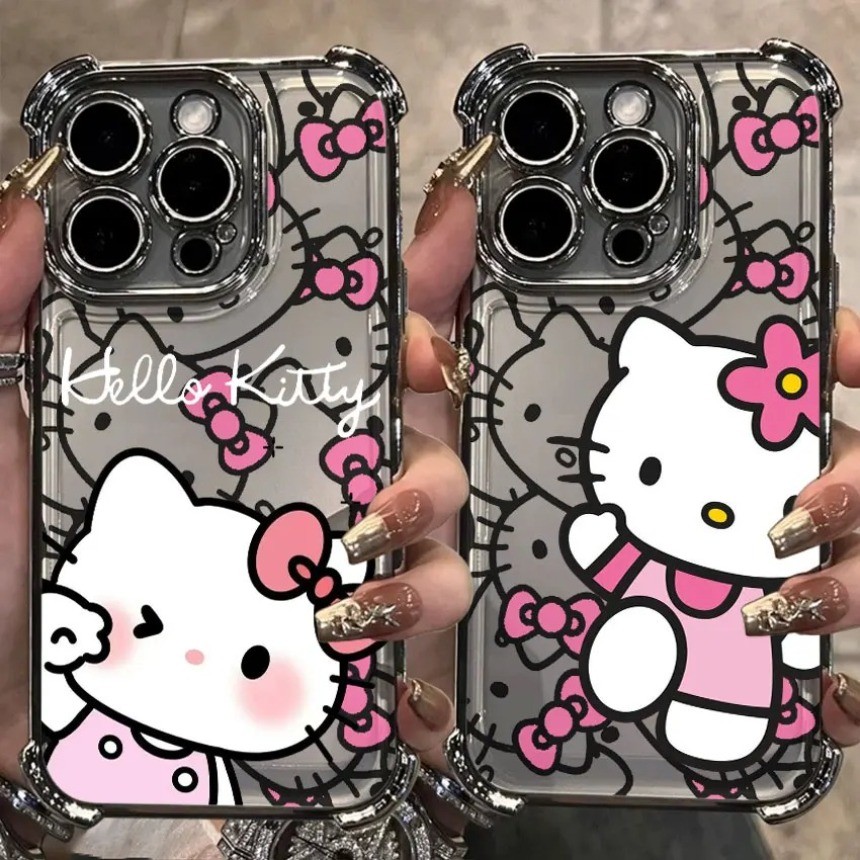 สําหรับVivo Y31 Y21D Y35 Y76 Y77 Y78 Y36 Y27S Y18 Y28 Y29 Y04 Y29S Y400 Proเคสโทรศัพท์สี่มุมถุงลมนิรภัยAnti fall soft Kawaii Hello Kitty Cat Cover ราคา ถูกที่สุด ดีลบีเคเค แกลเลอรีภาพที่ 6