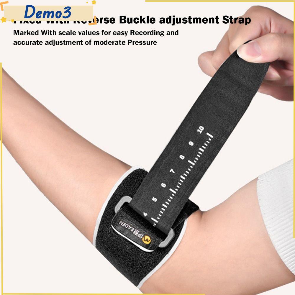 [DEMO3] Golfers Elbow Brace, Adjustable Nylon Spandex Tennis Elbow Braces, Brace Straps Black Grey F