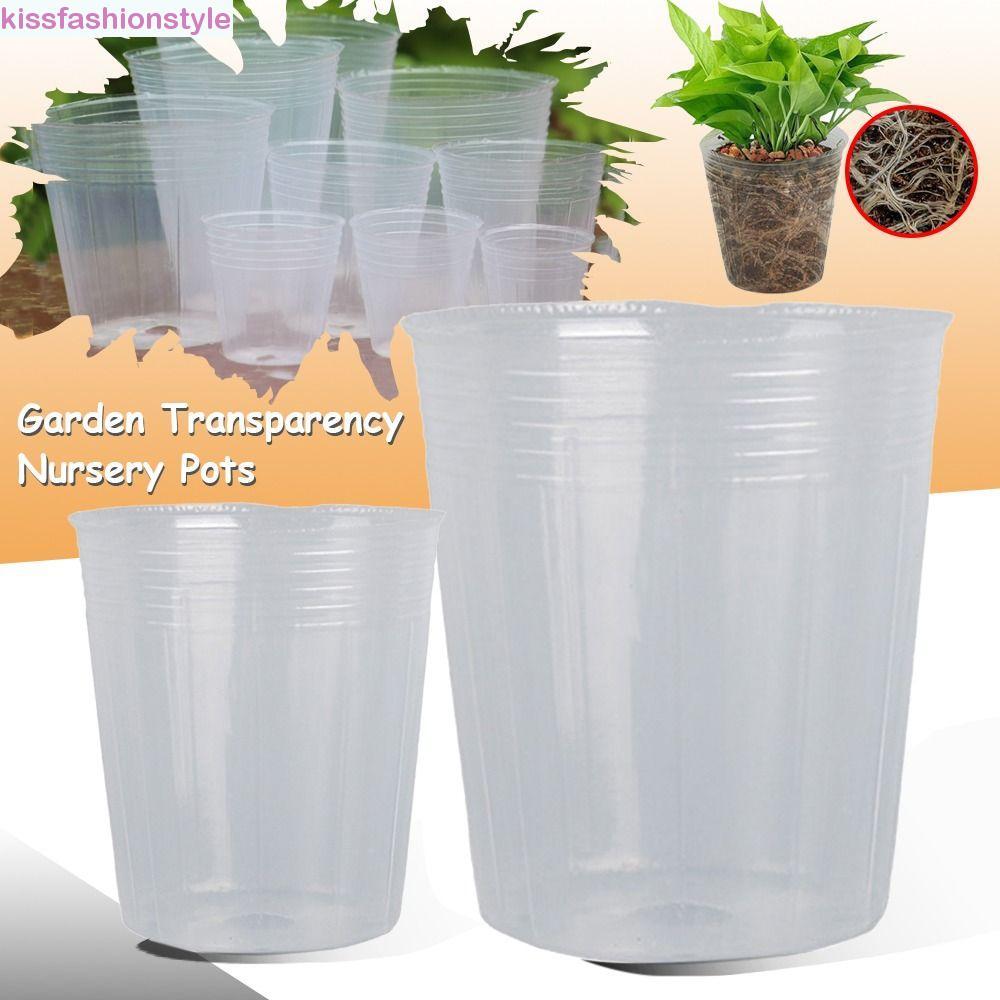 KISSFASHIONSTYLE Nursery Pots Yard Transparency Gardening Tool Container For Garden Flower Seedling 