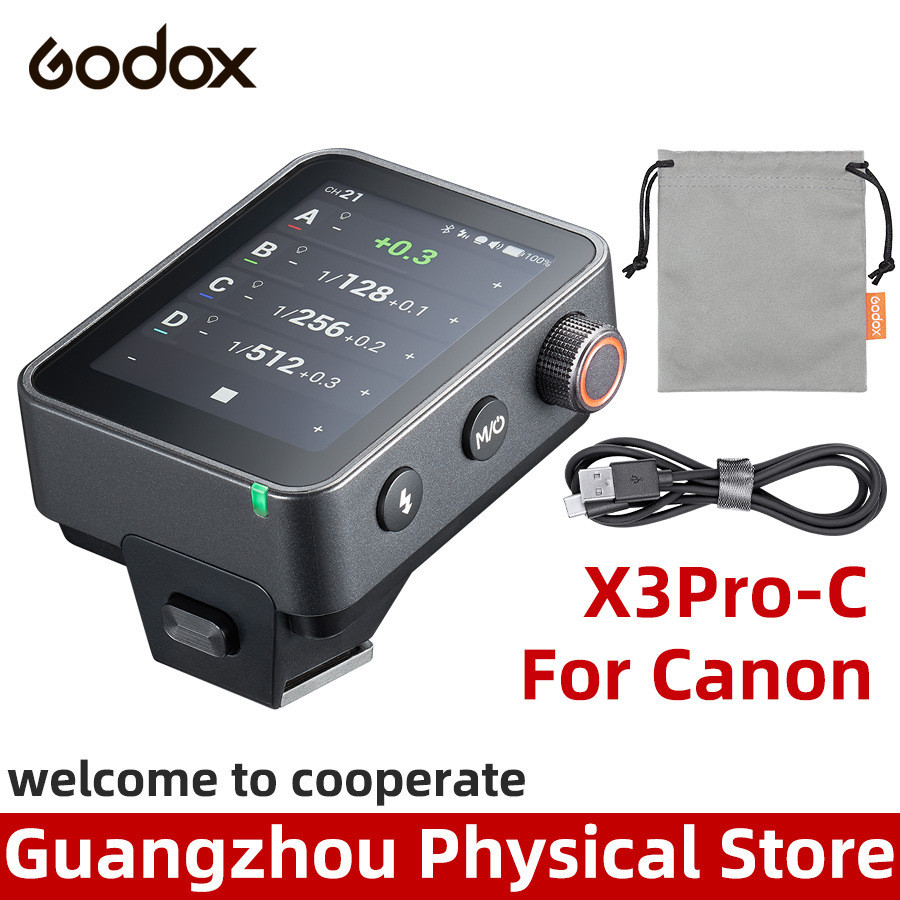 GODOX X3pro C รุ่นหน้าจอสัมผัสการถ่ายภาพแฟลชเหมาะสําหรับ Canon ความเร็วสูง TTL แฟลชทริกเกอร์ไร้สาย