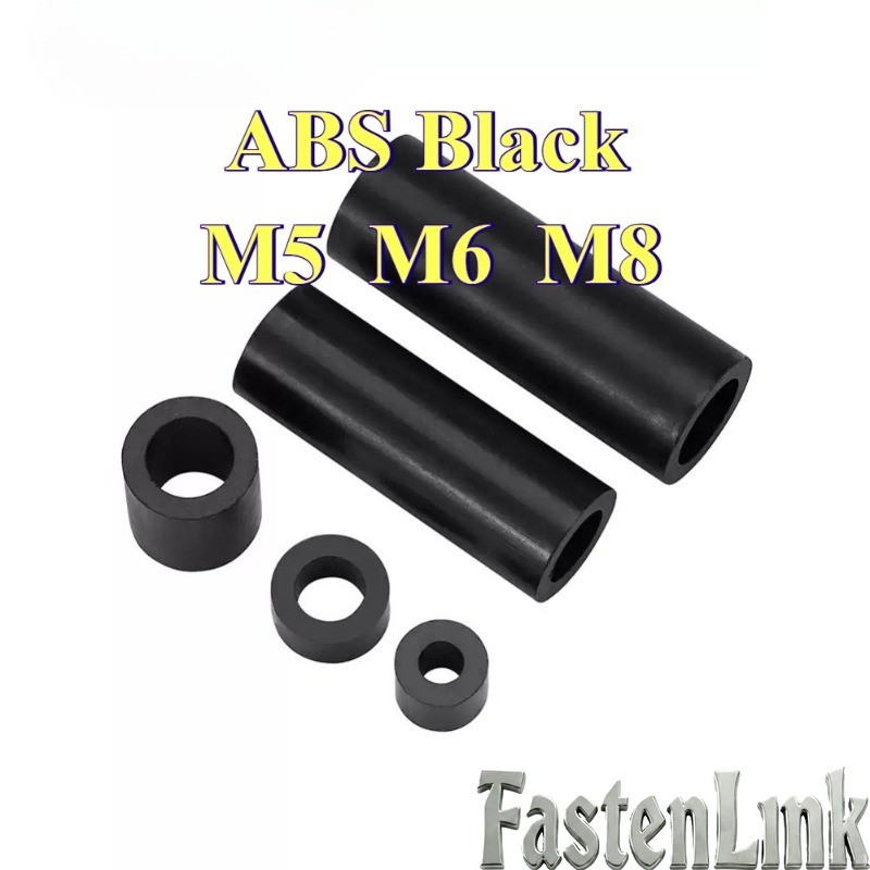 คอลัมน์แยก ABS สีดําผ่านคอลัมน์แขนไนลอน, คอลัมน์แยกฉนวน M5/M6/M8 [12wwg-FC]