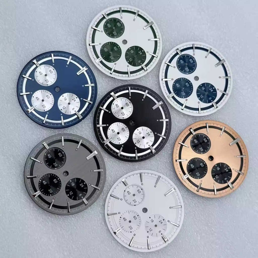 VK63 Quartz Movement Dial Modified Multi-Function Chronograph Dial เส้นผ่านศูนย์กลาง 29.5/32.5 มม.