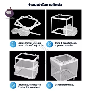 กล่องแยกปลา กล่องแยกลูกปลา แบบตาข่าย สำหรับตู้ปลา เพาะพันธุ์ ฟักไข่ปลา จัดการเลี้ยงปลา