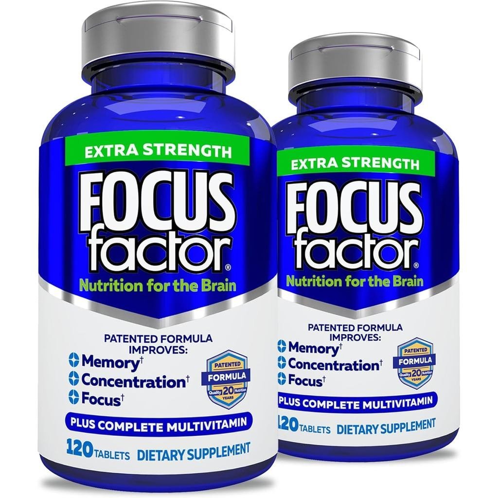 โฟกัส ปัจจัย ผู้ใหญ่ ความแข็งแกร่งเป็นพิเศษ อาหารเสริมสมองนับ 120 ความจํา สมาธิ โฟกัส - ดีเอชเอ- อาหารเสริมบํารุงสมอง – สูตรที่เชื่อถือได้- วิตามินสมอง, 