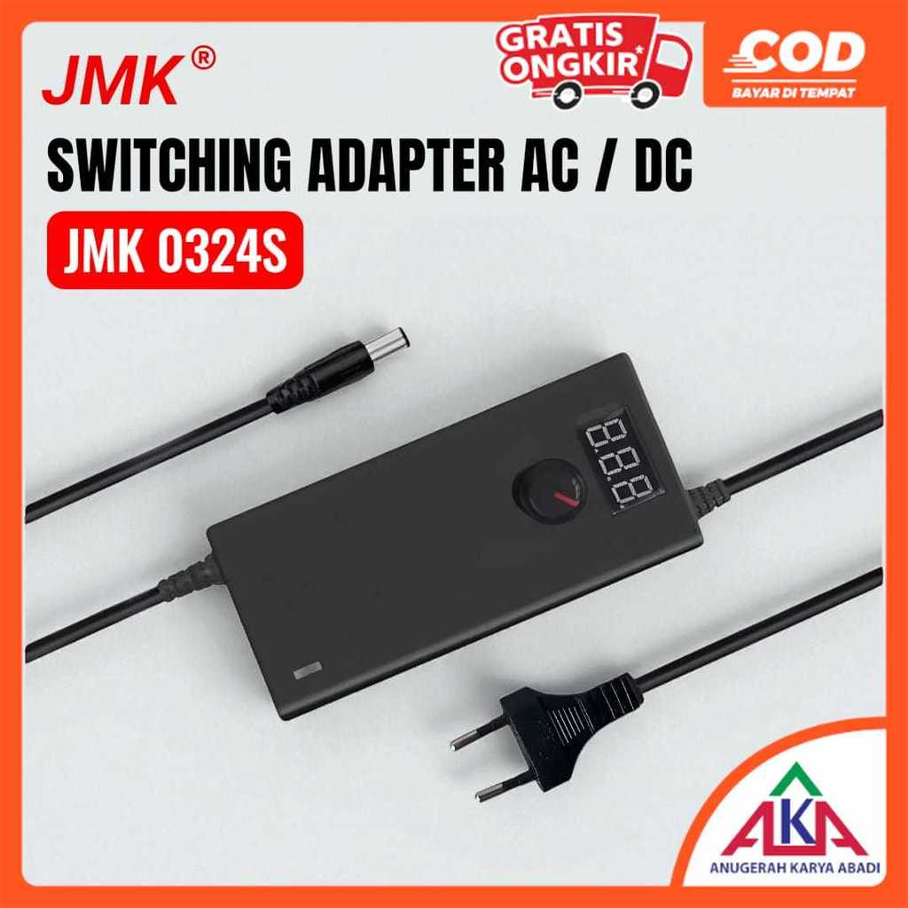 JMK Power Adapter Switching AC to DC Regular ปรับได้ 3V - 24V 3A 5A จอแสดงผล Universal