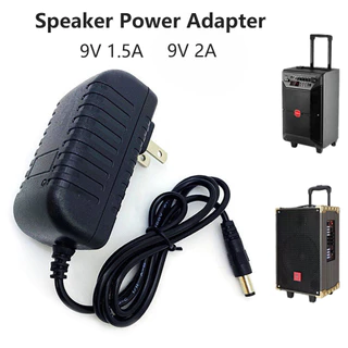 อะแดปเตอร์ไฟ DC 9V 1.5A 2A อะไหล่ลำโพง ใช้งานทนทาน พกพาสะดวก