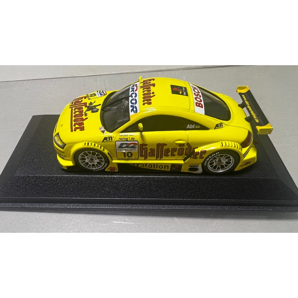MINICHAMPS 1/43 Audi TT-R DTM Racing Model, Yellow Body with BOSCH Racing Paint Paint Surface Intact