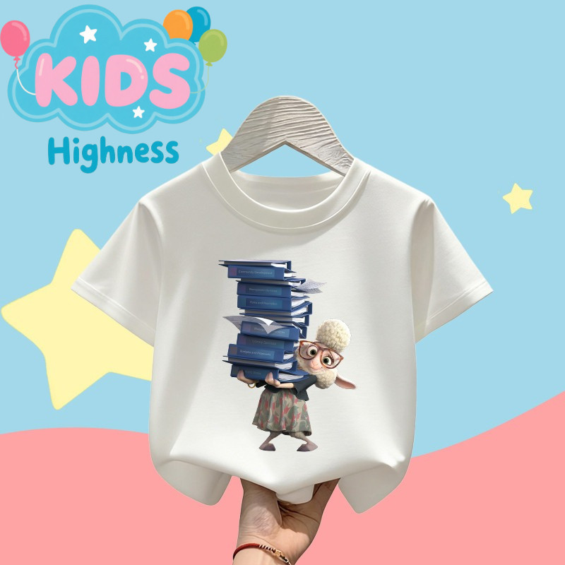 (จัดส่งตลอด 24 ชั่วโมง)KIDS Highness เสื้อเด็ก เสื้อคอกลม ใส่สบาย ลายพิมพ์แฟชั่น #N94