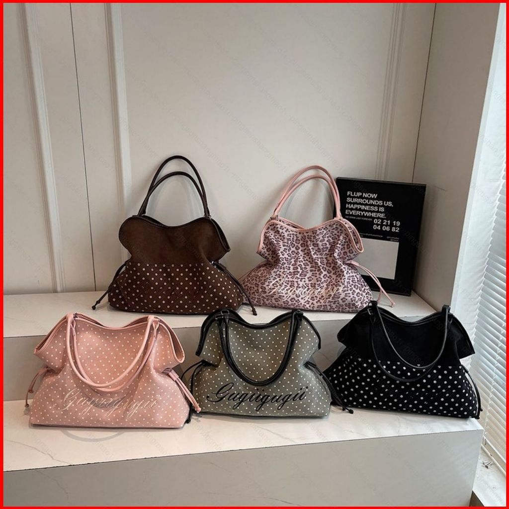 กระเป๋าสะพายข้างลายเสือดาวสำหรับผู้หญิง ขนาดใหญ่ สะดวกพกพา