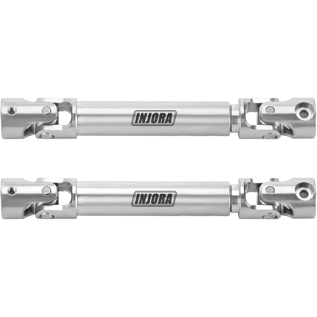 INJORA เพลาขับสแตนเลส - D-Shaped Hole Driveshaft สําหรับ FMS FCX18 LC80 อัพเกรด 1/18 RC Crawler