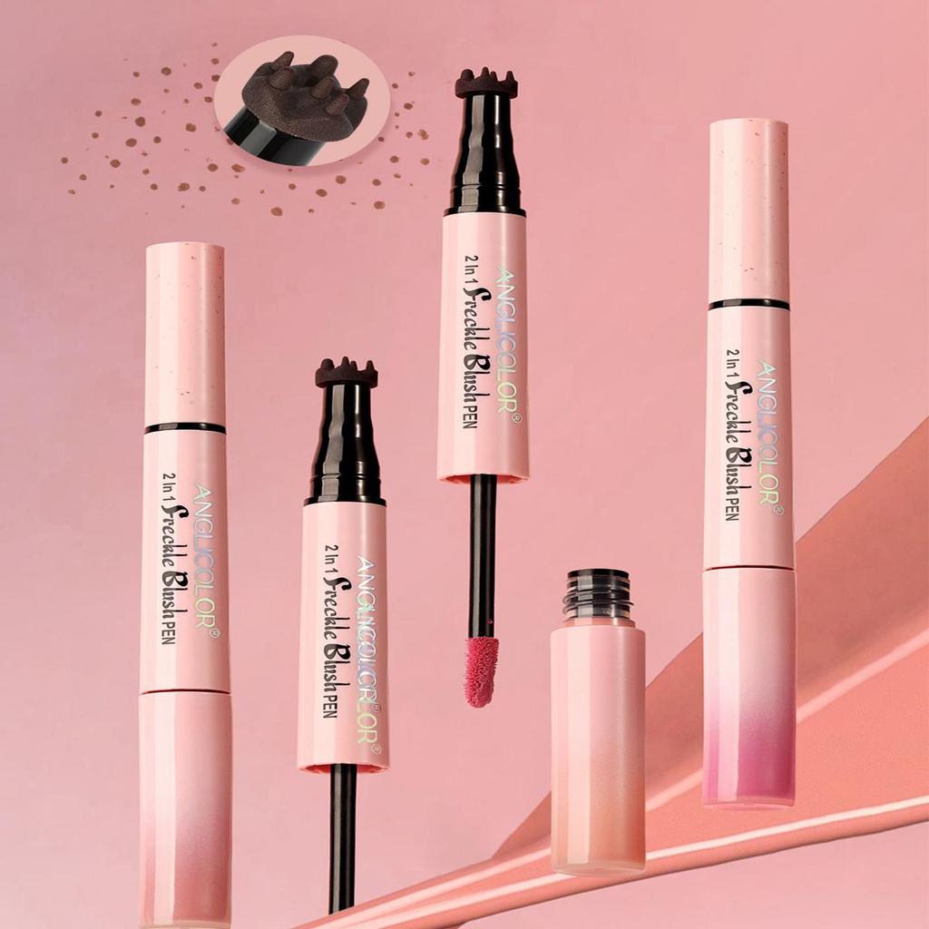 Stick Blush สําหรับแก้ม Sweat-Resistant Face Cheek Dot Pen ปากกา Double-headed Blush ปากกา huizoth