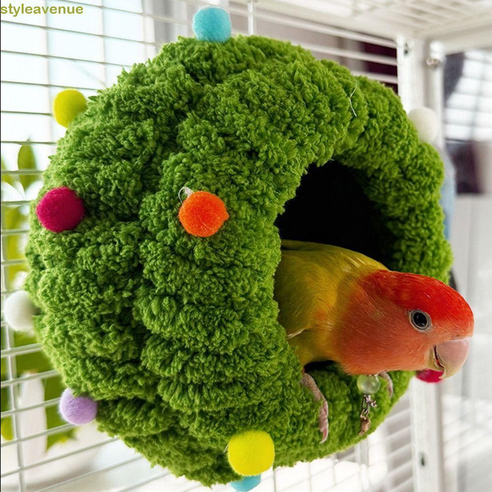 สไตล์เวนอุ รังนกสัตว์เลี้ยง, การออกแบบแสนสบายนกแก้วที่ทําด้วยมือสนูเกิลฮัท, อเนกประสงค์นุ่มอบอุ่นภายในล้างทําความสะอาดได้คอนัวร์เพาะพันธุ์บ้านโรงแ