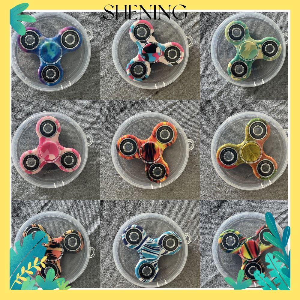 SHENING Rainbow Spinner, Unzip Anti-ความวิตกกังวล EDC Fidget Spinner, PVC สีชุบ Anti-Anxiety ของเล่น