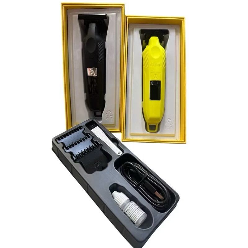 ปัตตาเลี่ยนไร้สาย Kemei KM-2284 ปัตตาเลี่ยนตัดผมไฟฟ้า  เหลืองมัสตาร์ด ผู้ที่ต้องการฟันคมแบบช่างใช้