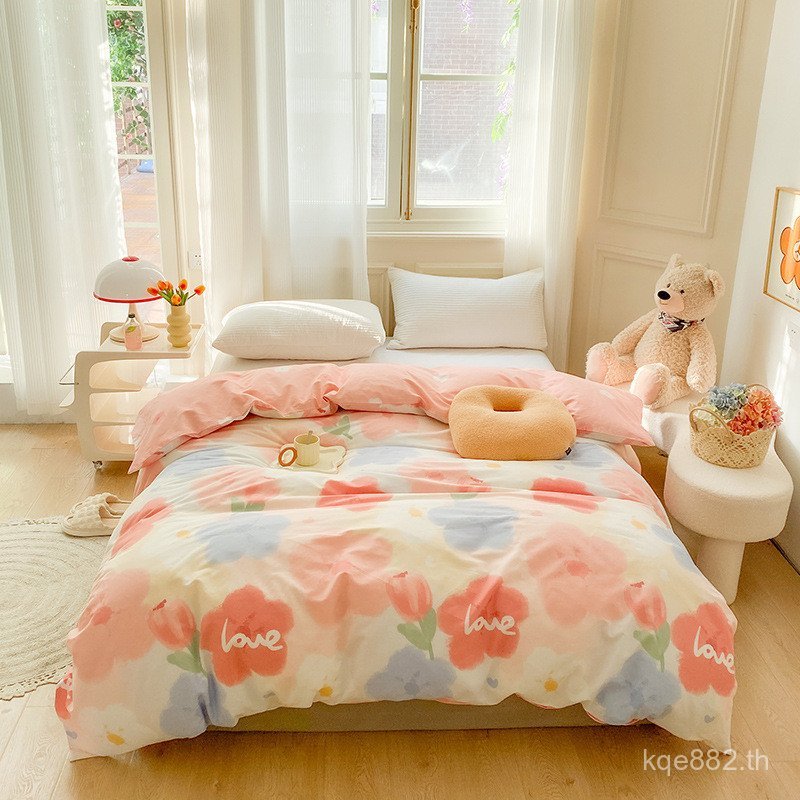 2.0ปลอกผ้านวมเดี่ยวพิมพ์สวยงาม*ผ้าห่มปก150x200ปลอกผ้านวมคู่สาวผ้าฝ้ายแท้ผ้าฝ้าย2.3ขนาดเล็กสด คิว4ร