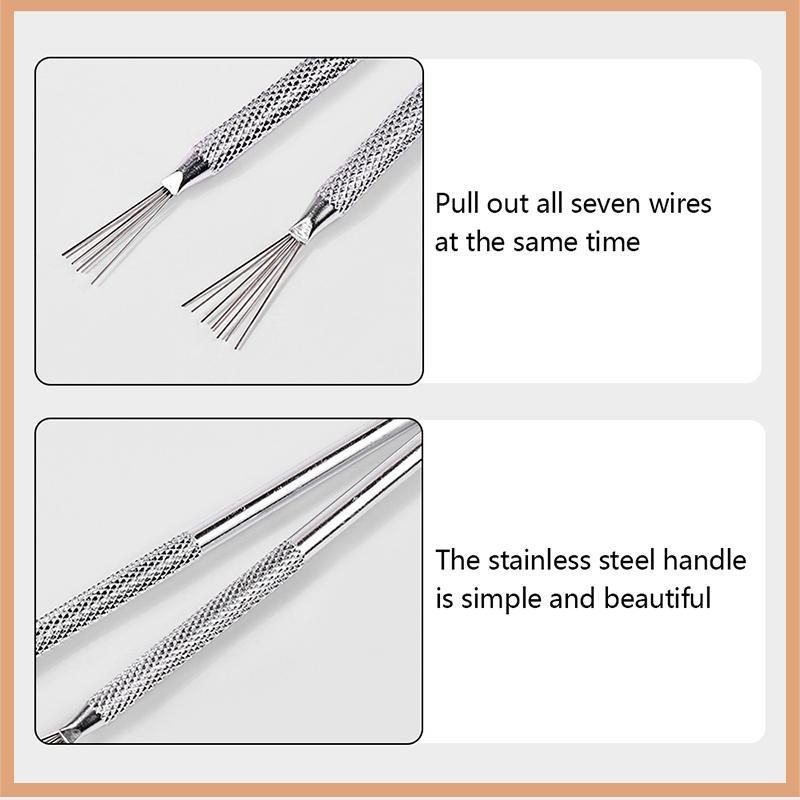 [savemoneyeveryday] 7 Pin Stripe Nail Art Liner Brush 3D Tips Nails Ultra-thin Line Drawing Pen UV G