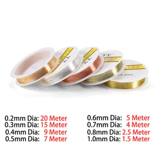 St.kunkka ลวดทองแดงลวดดัดเครื่องประดับ 0.2-1mm (สีไม่ลอก) คุณภาพสูง สำหรับร้อยลูกปัด งานฝีมือ Jewelry Copper Wire DIY