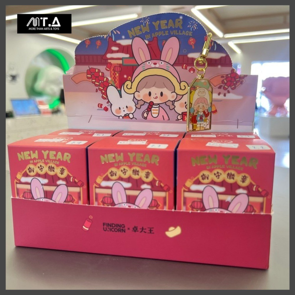 พร้อมส่ง🇹🇭 MTA. Finding Unicorn zZoton New Year In Apple Village Series Metal Amulet Badge Blind Box
