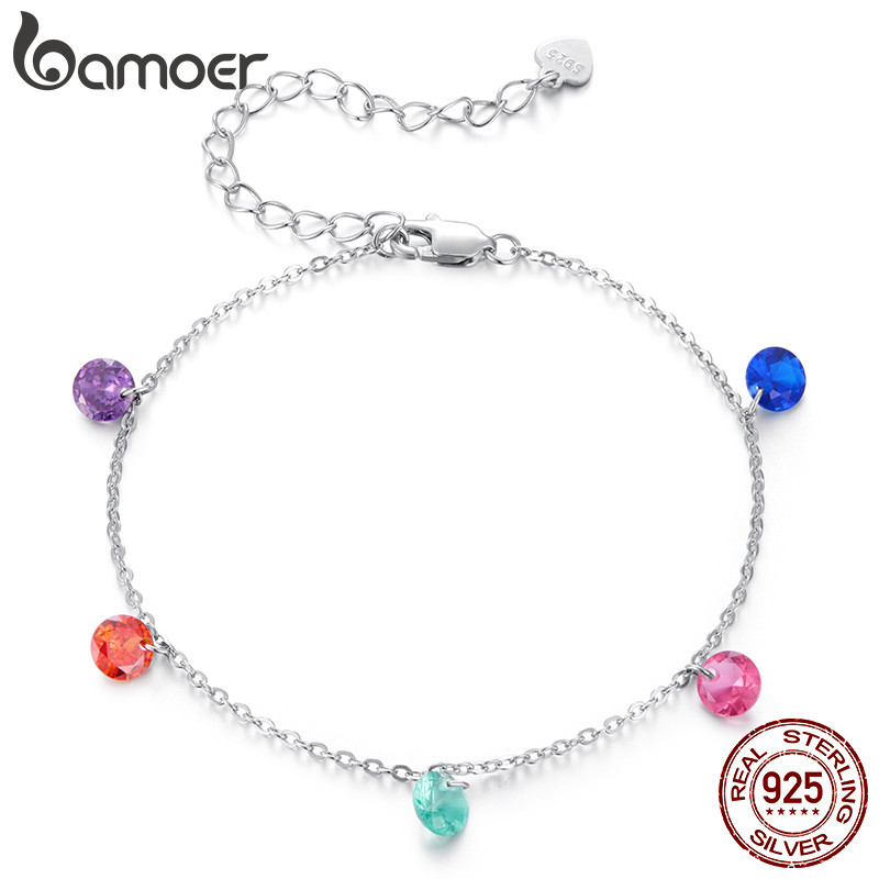 สร้อยข้อมือเงินแท้ 925 ดีไซน์สวยสดใส เป็นของขวัญที่เหมาะสำหรับผู้หญิง