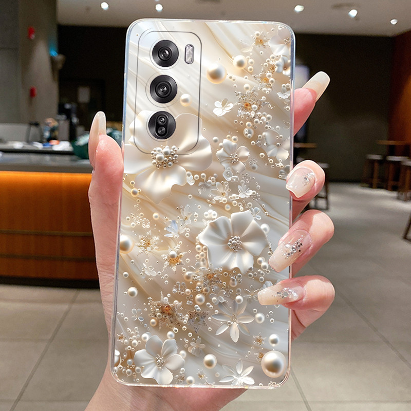 สําหรับOppo Reno 12 5G CPH2625 ฝาหลังOppo Reno 12 Pro 5G CPH2629 Case Clearหรูหราแฟชั่นผีเสื้อดอกไม้Soft TPU Jellyปลอก ราคา ถูกที่สุด ดีลบีเคเค แกลเลอรีภาพที่ 8