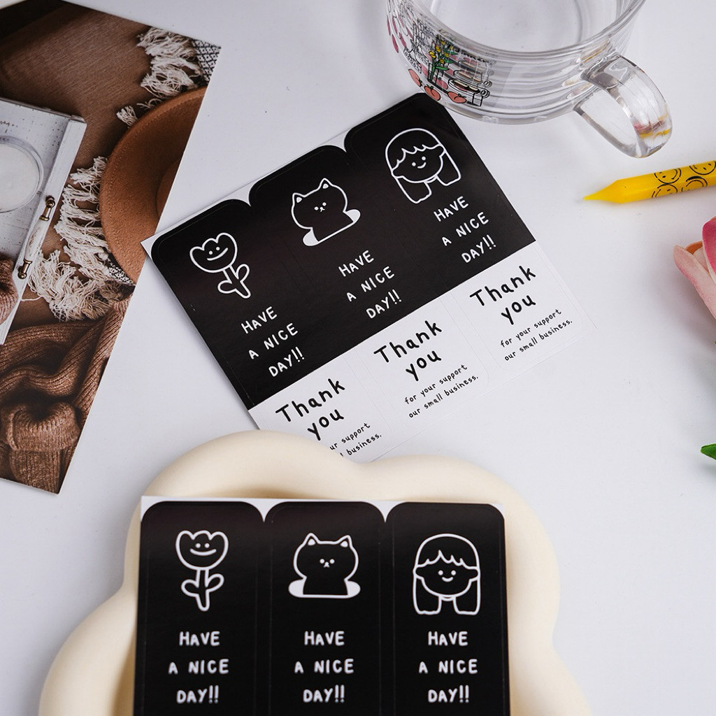 90 ชิ้น Thank You Have A Nice Day สติ๊กเกอร์ฉลาก DMO
