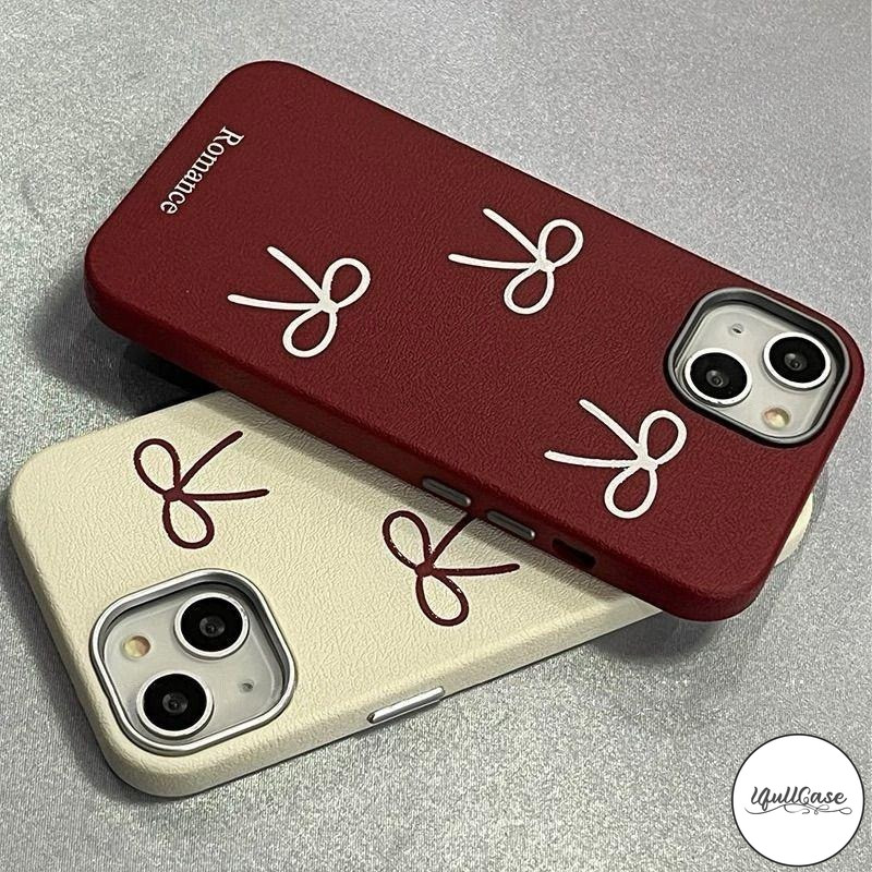 เคสไอโฟน11 17สำหรับ IPhone 17 16 11 Air 15 13 12 Pro Max 15 7 8 16 Plus XR X XS SE 2 3 เคส TPU นุ่มลายโบว์โบว์วินเทจ