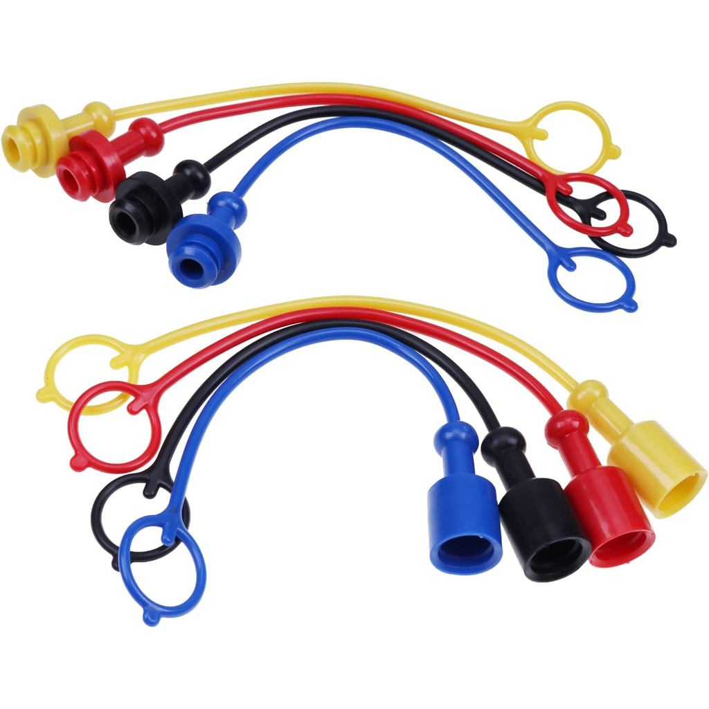 JZGRDN 8PK Hydraulic Quick Coupler Dust Cap & Plug Set Compatible with 1/4" John Deere 54D 60D 1023E