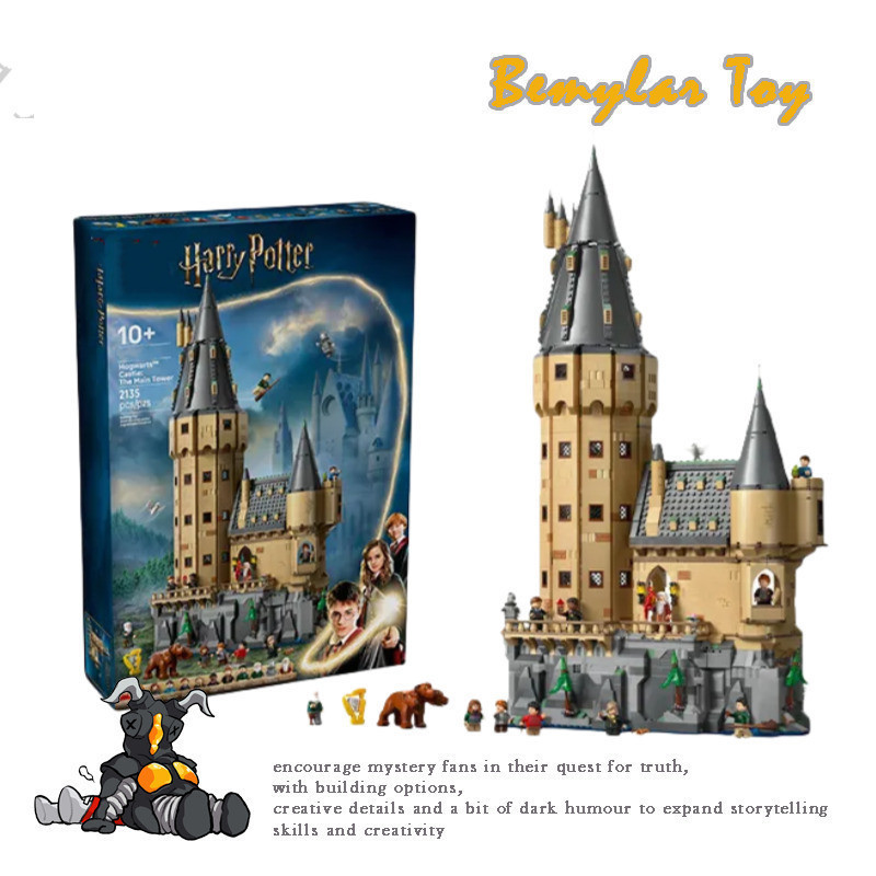 Bemular Hobby BM1X เข้ากันได้กับปราสาท Harry Potter 76454 Hogwarts: บล็อกตัวต่อหอหลัก EH6