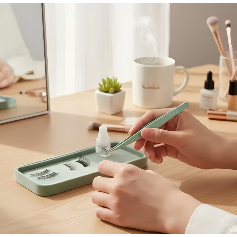 แหนบขนตาปลอม แหนบสเตนเลส ข้อศอก แบบพกพา ปลอดภัย แต่งหน้า tool พร้อมส่ง COD - รูปที่ 4