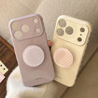 Minimalist ink dot สีตัดกันตาหมากรุกสามมิติขาตั้งเคสโทรศัพท์ป้องกันเหมาะสําหรับ TPU สําหรับ iPhone12 13 14 15 16 17Pro Max