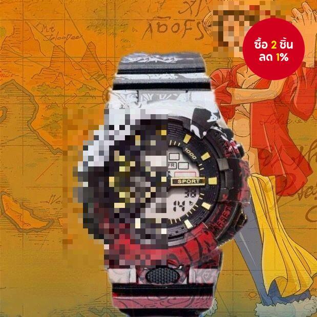 นาฬิกากีฬา LED รุ่นใหม่ One Piece G-Shock ดีไซน์เดียวกัน กันน้ำ นาฬิกาสำหรับเด็ก