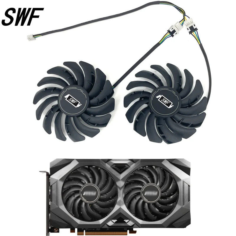 2 ชิ้น/ล็อต 87 มม.PLD09210S12HH 4pin DC 12V 0.40A RX5700XT 5600XT GPU Cooler สําหรับ MSI RX5700XT 56