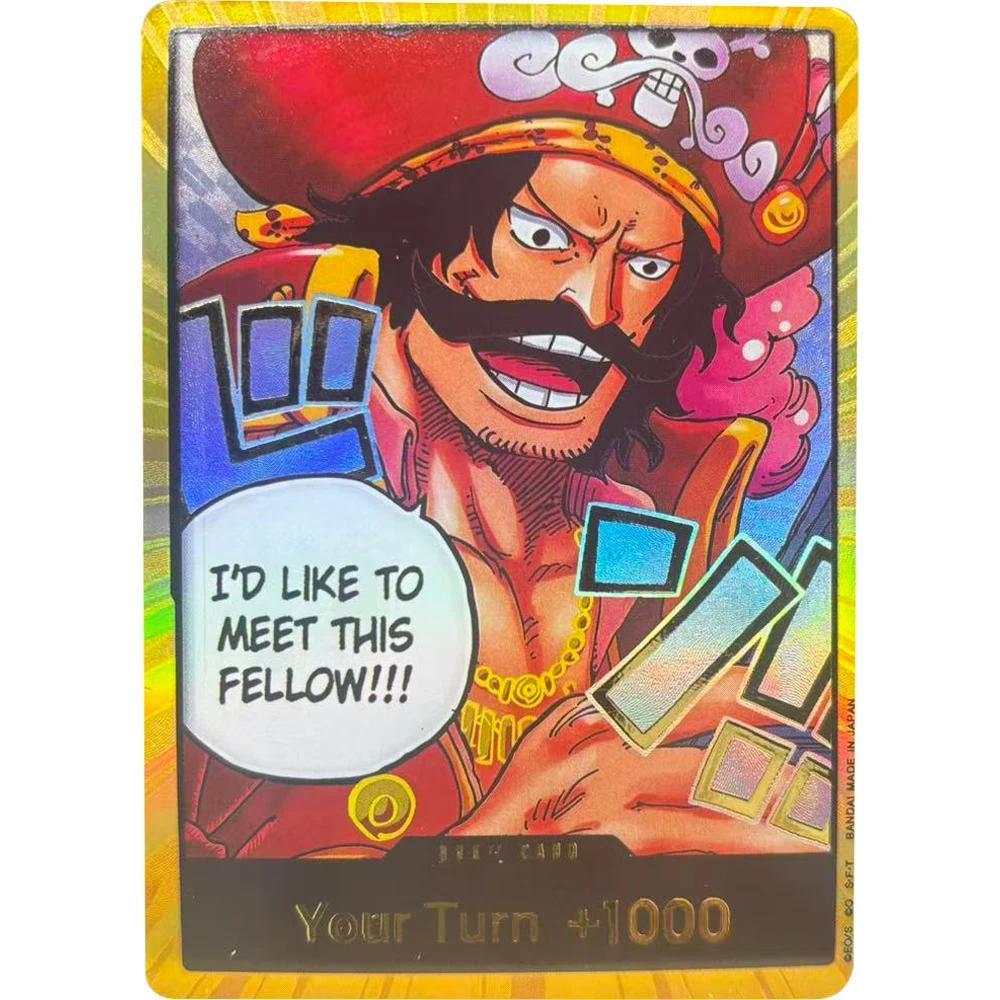 การ์ดคอลเลกชัน ONE PIECE DON!! การ์ด OP13 Gol·D·Roger DIY คุณภาพสูง Self Made เกมอะนิเมะการ์ดของเล่น