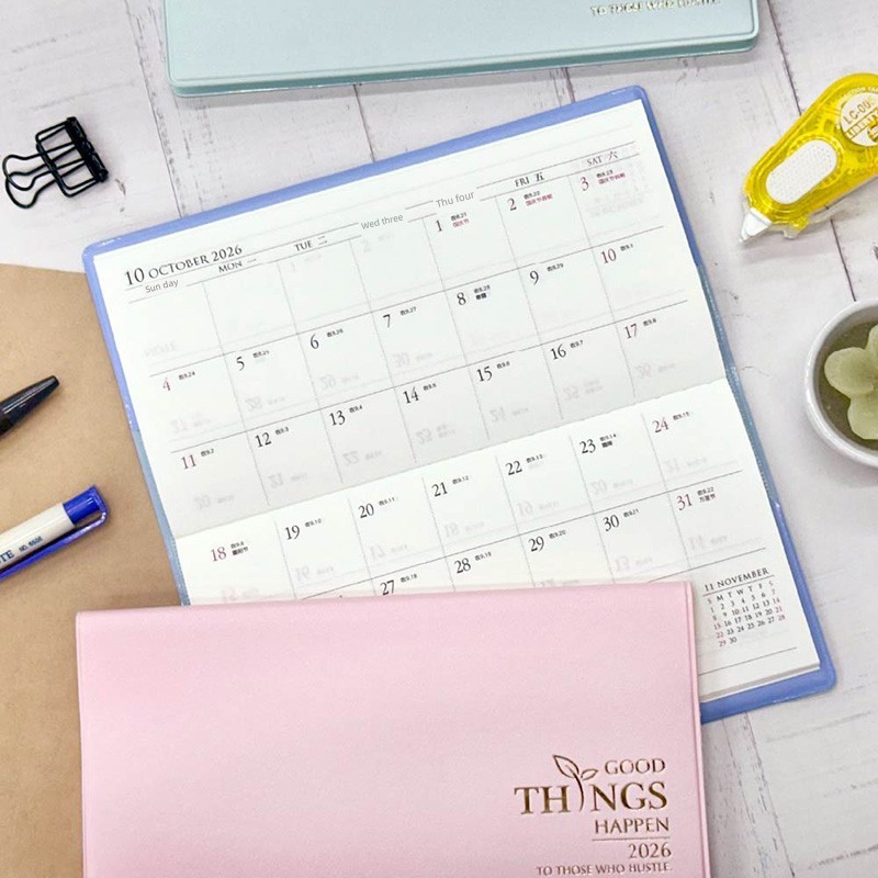แพลนเนอร์ 2026 planner 2026 โน๊ตบุ๊คพกพา2026ใหม่สไตล์รายเดือนไดอารี่ฤดูกาลไต้หวันสี่ฤดูกาลตารางปฏิทิ