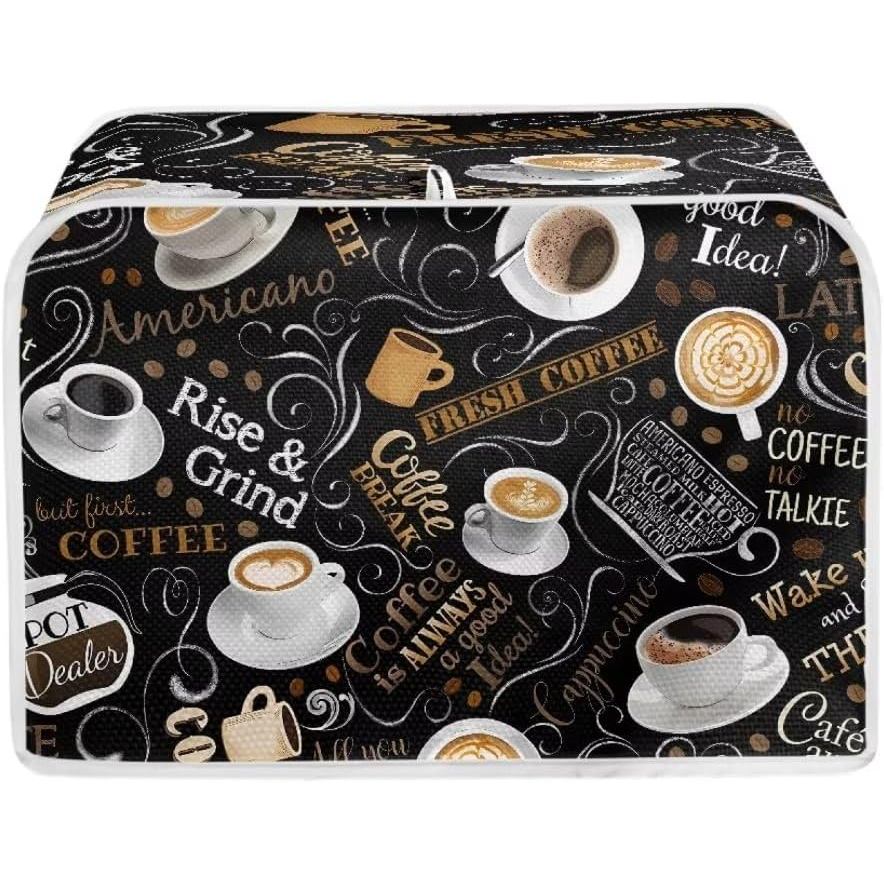 Coffee 2 slice Toaster Cover Appliance Cover Toaster Dust And Fingerprint,Washable Kitchen Accessori