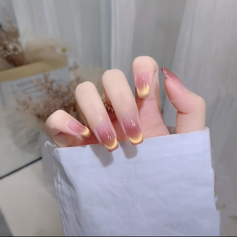 [Sunset Sunset] สีนู้ด Dopamine Yellow Cats Eye     
 เกราะสวมแฮนด์เมดบริสุทธิ์