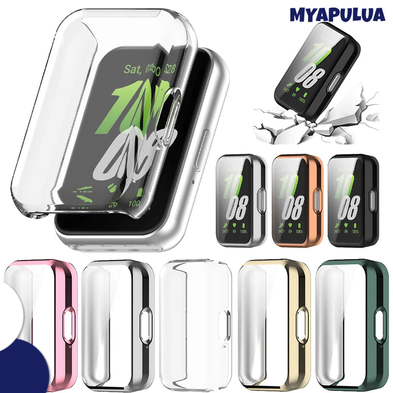 กรณี TPU อ่อน for Samsung Fit 3 ด้วยฟิล์มป้องกันหน้าจอรอบๆ อุปกรณ์เสริมป้องกันป้องกันเชลล์ for Huawei Band 11